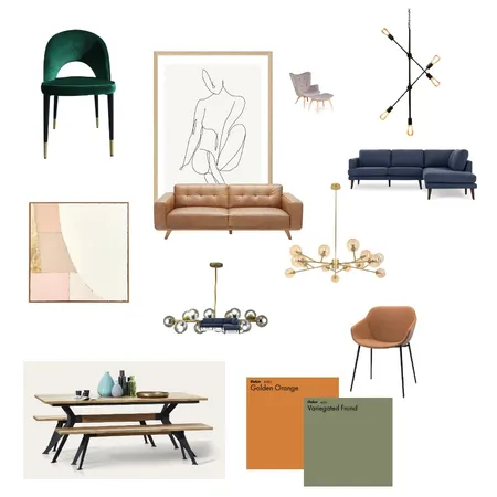 Mid Century Modern Interior Design Mood Board by Allison Gordon on Style Sourcebook