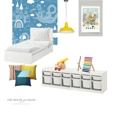 Boys Bedroom, Dragon Wallpaper Interior Design Mood Board by The House of Lagom on Style Sourcebook