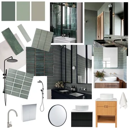 Wilson - Ensuite Concept (Green) Interior Design Mood Board by Kahli Jayne Designs on Style Sourcebook