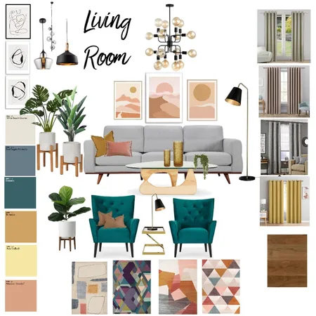 Living Room 1 Interior Design Mood Board by josemassri on Style Sourcebook