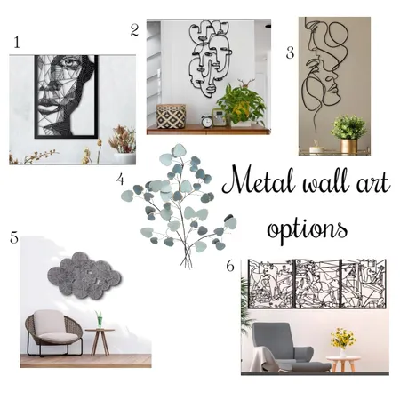 Metal wall art options Maggie and Graham Interior Design Mood Board by DesignbyFussy on Style Sourcebook