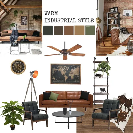 Industrial Living Room Interior Design Mood Board by JessieLee on Style Sourcebook