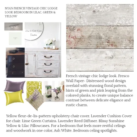 NYA'S BEDROOM VINTAGE FRENCH LODGE CHIC INSPIRATION Interior Design Mood Board by coolbags on Style Sourcebook