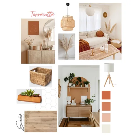 Terracota-Monochromatic Interior Design Mood Board by Embellishcurations By Prerna on Style Sourcebook