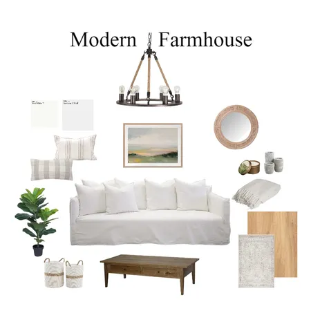 Modern farmhouse livingroom Interior Design Mood Board by mjmjhiggins on Style Sourcebook