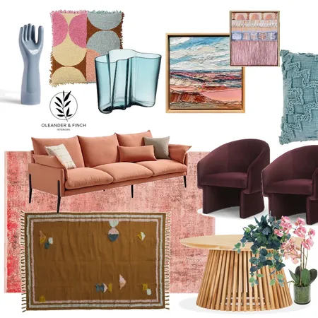 Pink Interior Design Mood Board by Oleander & Finch Interiors on Style Sourcebook