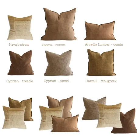 Cushion arrangements for Debbie - Brooke Interior Design Mood Board by A&C Homestore on Style Sourcebook