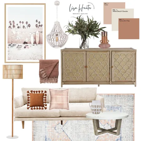 Modern Boho Living Room Interior Design Mood Board by Lisa Hunter Interiors on Style Sourcebook