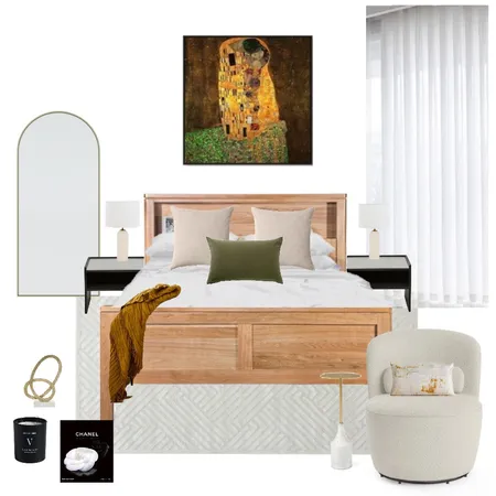 Chathu's Master Bedroom - with existing bed Interior Design Mood Board by Mood Collective Australia on Style Sourcebook