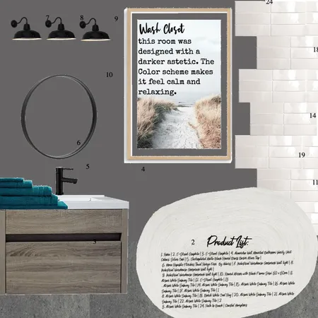 WC Interior Design Mood Board by Sidney on Style Sourcebook