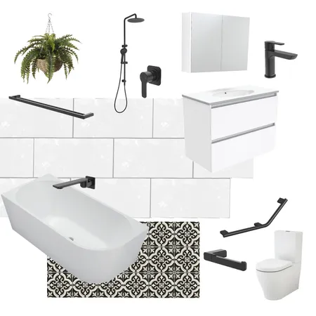 Black & white softened with grey Interior Design Mood Board by Northern Rivers Bathroom Renovations on Style Sourcebook