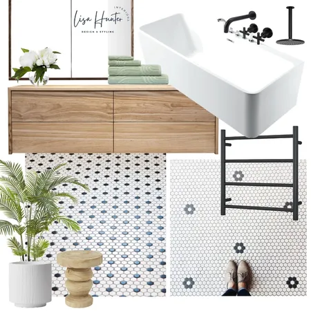 Black and White Bathroom Interior Design Mood Board by Lisa Hunter Interiors on Style Sourcebook