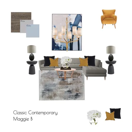 Classic Contemporary Living Room Interior Design Mood Board by Maggieb14 on Style Sourcebook