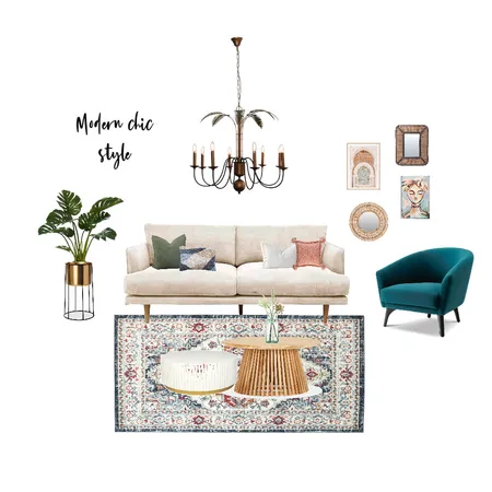 Modern Chic Interior Design Mood Board by hafsha 2101 on Style Sourcebook