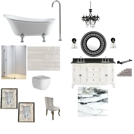 Hamptons Bathroom Interior Design Mood Board by vivcolourstudio on Style Sourcebook
