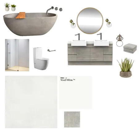 Contemporary Bathroom Interior Design Mood Board by vivcolourstudio on Style Sourcebook