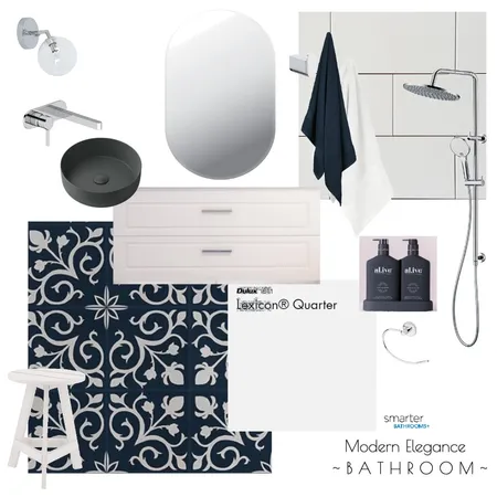 Modern Elegance Bathroom Interior Design Mood Board by smarter BATHROOMS + on Style Sourcebook