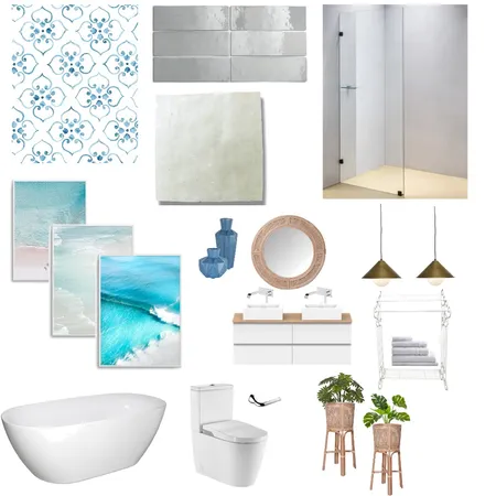 Coastal Bathroom Interior Design Mood Board by vivcolourstudio on Style Sourcebook