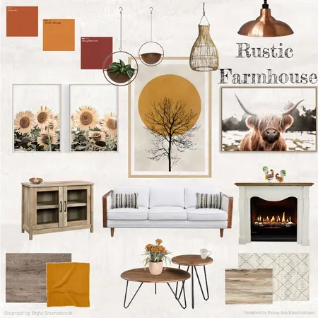 Rustic Farmhouse Living Interior Design Mood Board by emzinger on Style Sourcebook