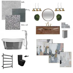 Industrial Bathroom Interior Design Mood Board by vivcolourstudio on Style Sourcebook