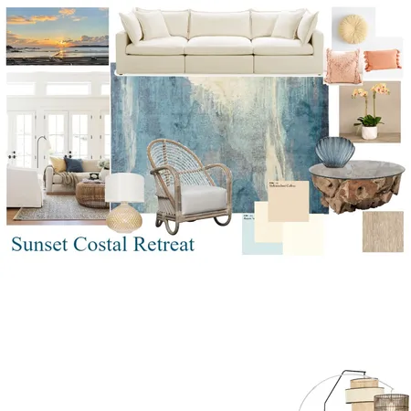 IDI - Module 3 - Sunset Costal Retreat Interior Design Mood Board by pontesk on Style Sourcebook