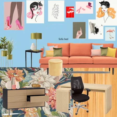 Office - orange - rug change Interior Design Mood Board by randomly_chaotic on Style Sourcebook