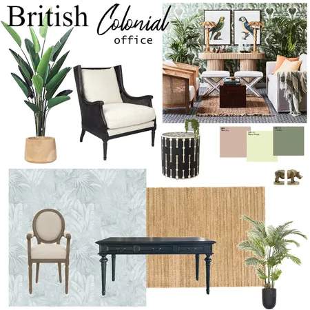 British Colonial Office Interior Design Mood Board by cotewest on Style Sourcebook