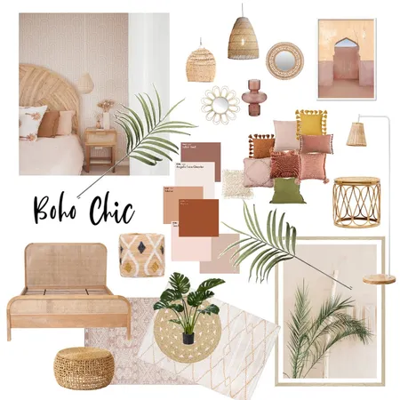 Boho Chic Interior Design Mood Board by Vanessa George on Style Sourcebook