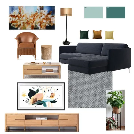 Accented Analogous Living Room Interior Design Mood Board by Marsha on Style Sourcebook