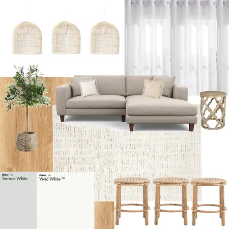 Timber & White Living room Interior Design Mood Board by pdeeth on Style Sourcebook