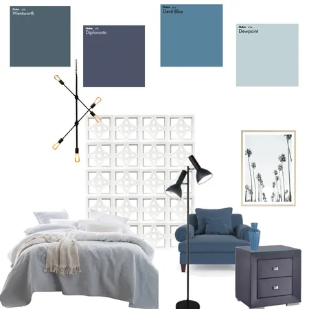 Bedroom monochrome Interior Design Mood Board by bella_powell on Style Sourcebook