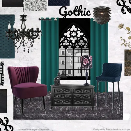 Gothic Interior Design Mood Board by emzinger on Style Sourcebook