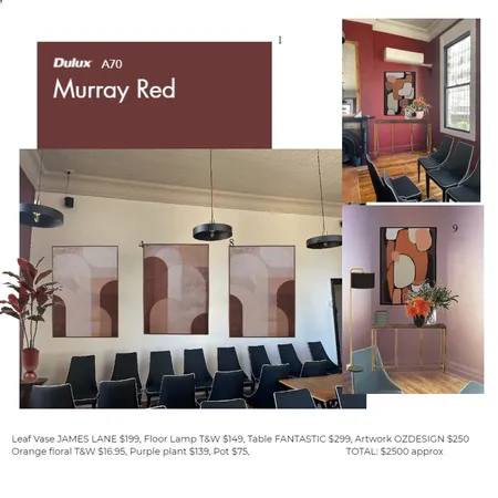 Red Room Interior Design Mood Board by Home Styling Melbourne on Style Sourcebook