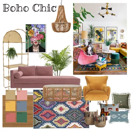 boho chic Interior Design Mood Board by ummulkiraam on Style Sourcebook