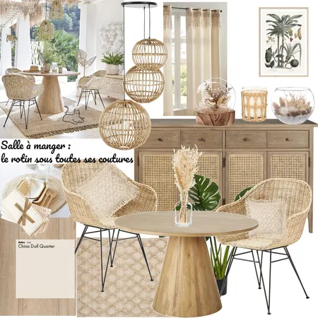 salle à manger: le rotin sous toutes ses coutures Interior Design Mood Board by Tatiana Milanovic on Style Sourcebook