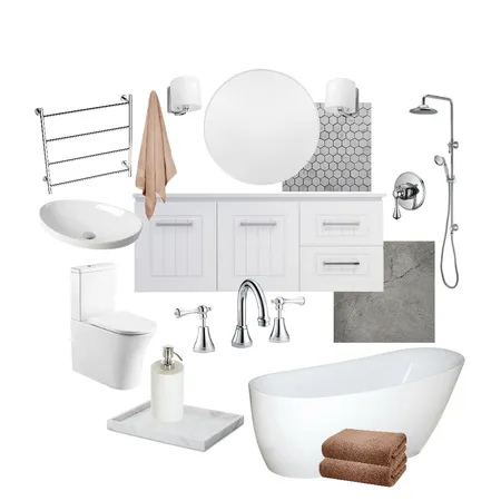 Traditional white bathroom Interior Design Mood Board by Stella George Design on Style Sourcebook