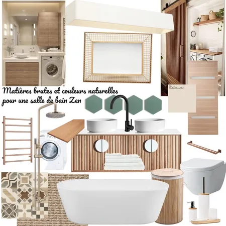 Salle bain zen et naturelle Interior Design Mood Board by Tatiana Milanovic on Style Sourcebook