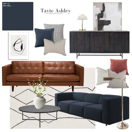 Contemporary Mid Century Living Interior Design Mood Board by Tayte Ashley on Style Sourcebook