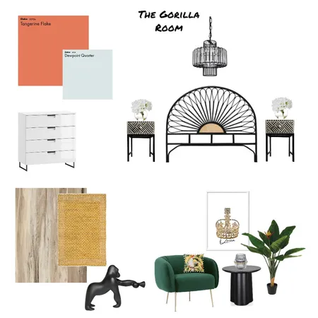 Gorilla Bedroom Interior Design Mood Board by vanessatdesigns on Style Sourcebook