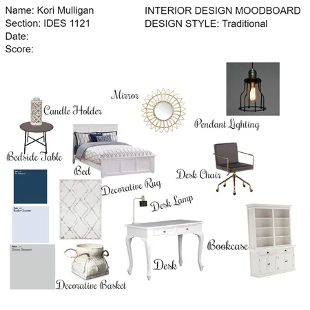 Traditional Style Bedroom Interior Design Mood Board by Kori M on Style Sourcebook