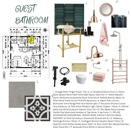 Bathroom Design Interior Design Mood Board by BHUNG on Style Sourcebook
