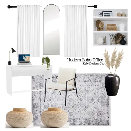 Modern Boho Office Interior Design Mood Board by Kaly on Style Sourcebook