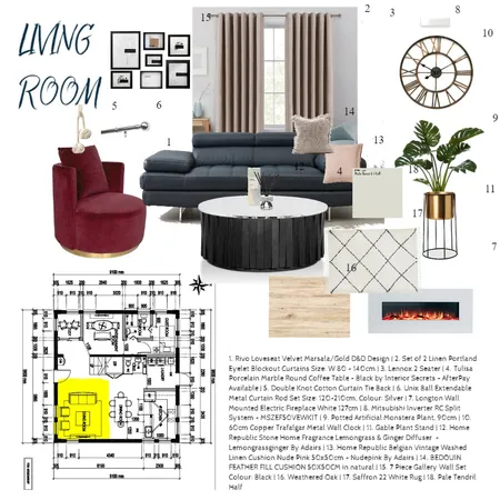 LIVING ROOM Interior Design Mood Board by BHUNG on Style Sourcebook