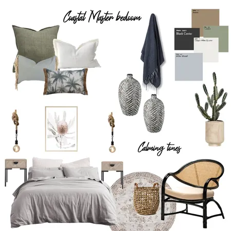 coastal master bedroom Interior Design Mood Board by DarlynDC on Style Sourcebook