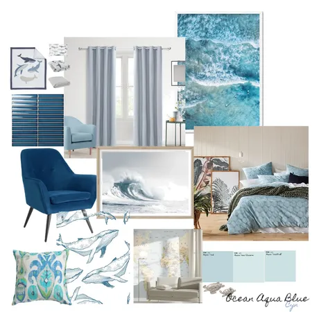Ocean Aqua Blue Interior Design Mood Board by Cynthia Almelia on Style Sourcebook
