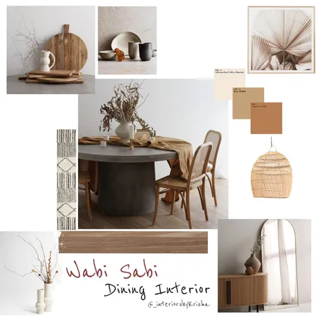 Wabi Sabi Dining Interior - Assignment 3 Interior Design Mood Board by Interiors by Krisha on Style Sourcebook