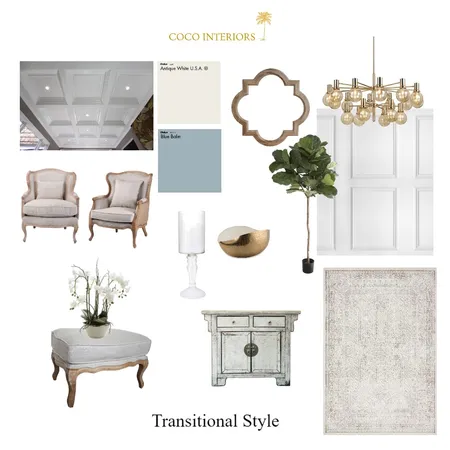 Transitional Style Interior Design Mood Board by Coco Interiors on Style Sourcebook