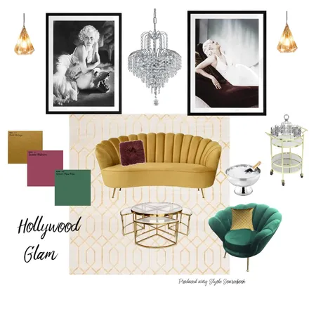 Hollywood Glam Interior Design Mood Board by StaceyBond on Style Sourcebook