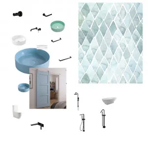 Blue Bathroom Interior Design Mood Board by Rachel Henry on Style Sourcebook