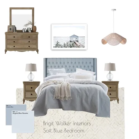 Soft Blue Bedroom Interior Design Mood Board by brigit walker on Style Sourcebook